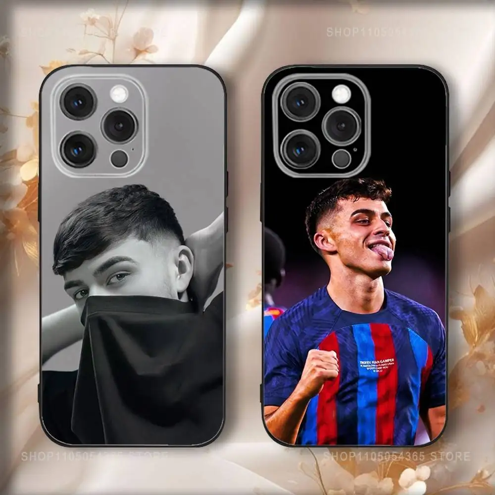 

Football P-Pedris No 8 Phone Case For iPhone 17,16,15,14,13,12,11,Pro,Max,Plus,Air,X,XS,XR,SE,8,7,Mini,Soft Black Funda