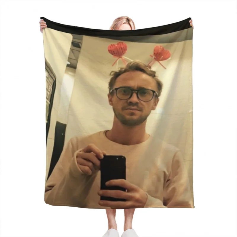 Tom felton blanket Throw Blankets Soft Velvet Blanket Travel Bedding Fleece Blanket