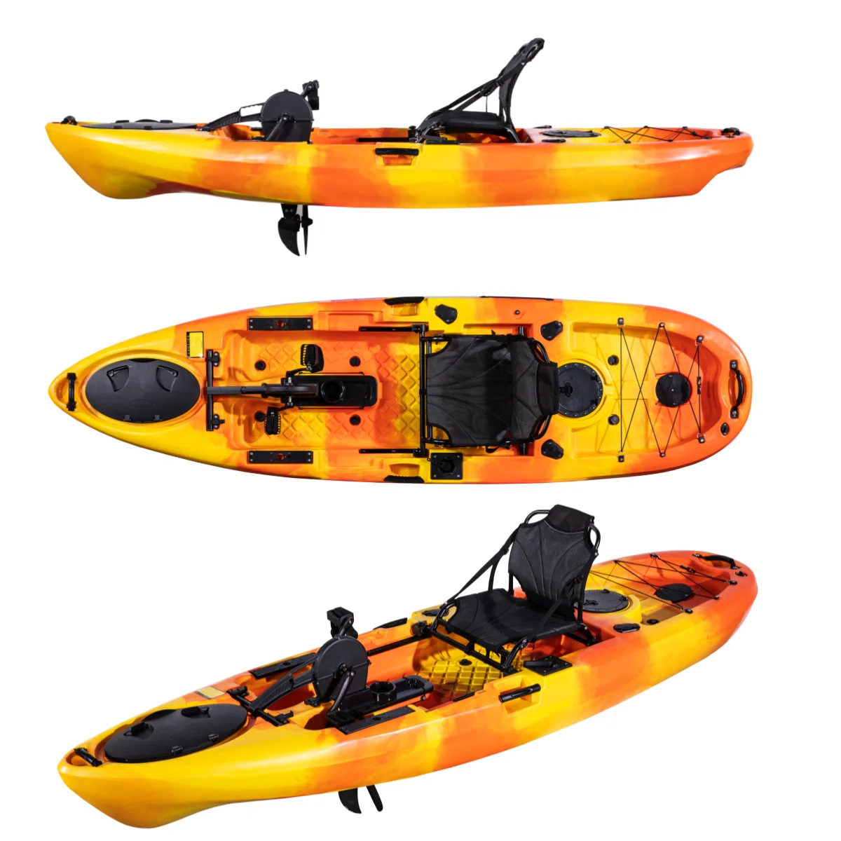 

3.16 Meter Popular Fishing Kayak Pedal Kayak Plastic Boat For Sea Sports