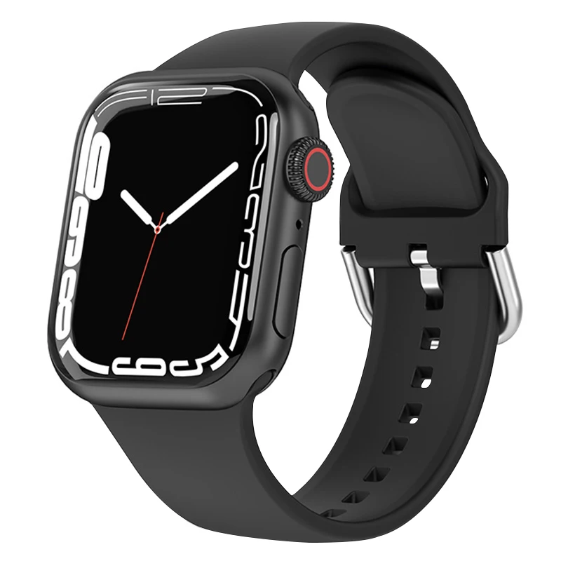 Silicone strap for apple watch band 44mm 45mm 42mm 40mm 41mm 46mm Sport bracelet for iwatch Series 10 9 8 7 se 6 5 4 ultra 49mm