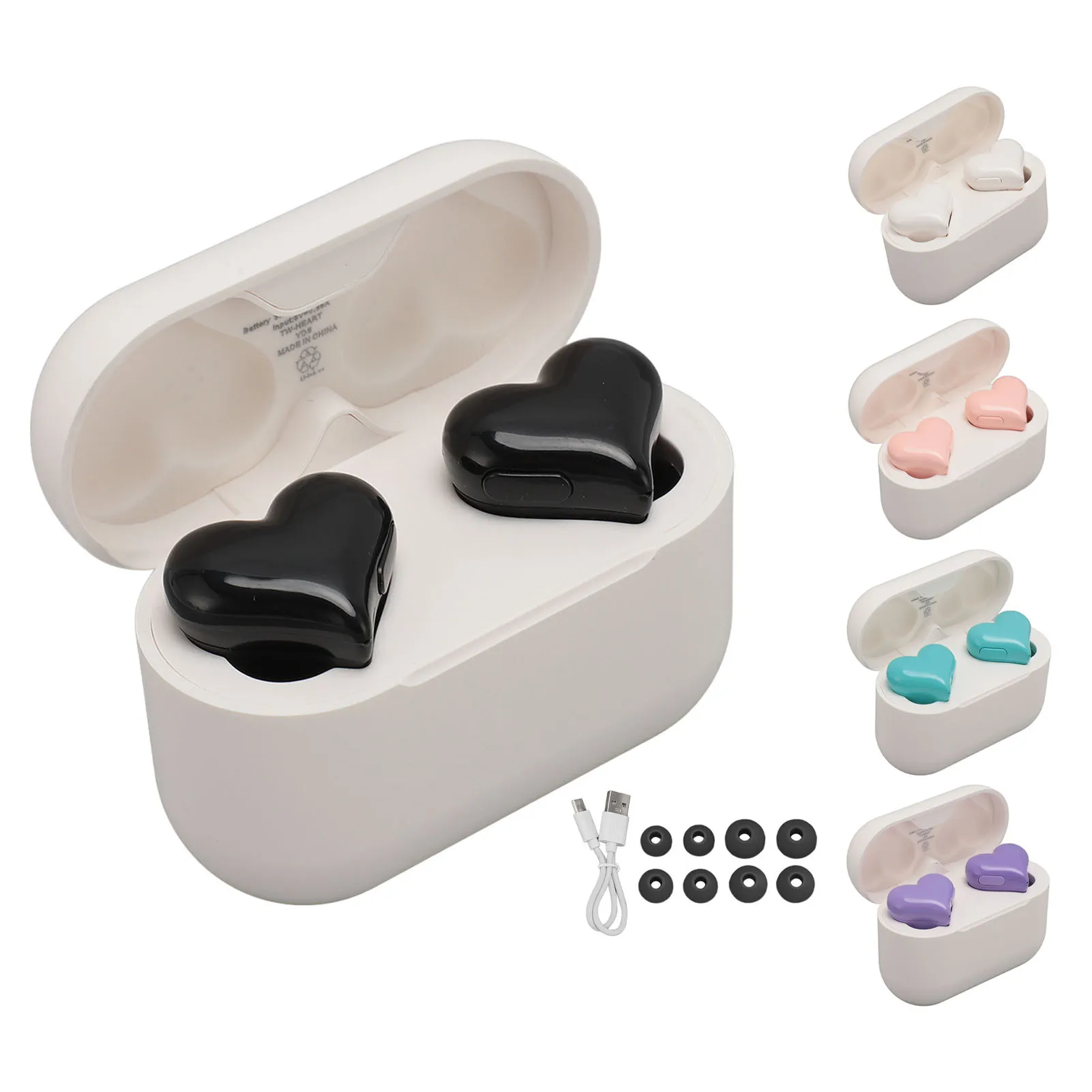 Heart Shaped Wireless Earbuds Wireless Earbuds Headphone Fast Pairing 20 Hours Playtime for Girls Women for Outdoor Gym Sports