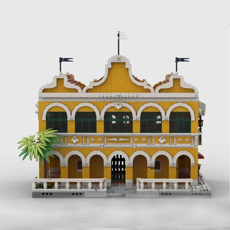 Pirates Model Moc Building Blocks Customs House Technical Street View Bricks DIY Assembly Construction Toy Holiday Gift