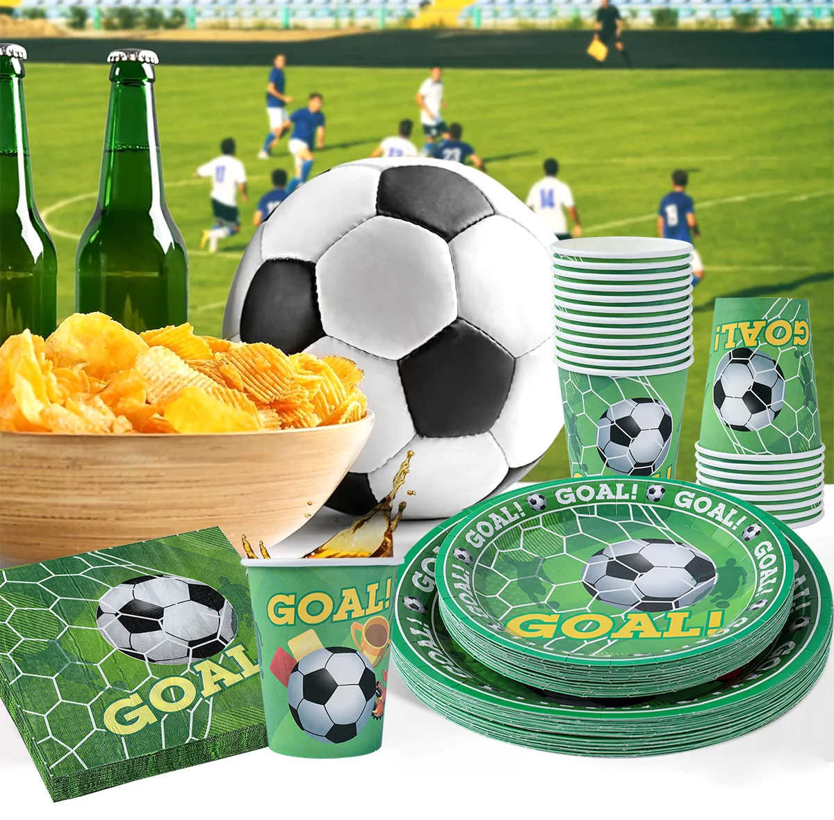 Football Theme Party Decoration for Boys Birthday Football Tableware Football Birthday Party Baby Shower Decor Soccer Supplies