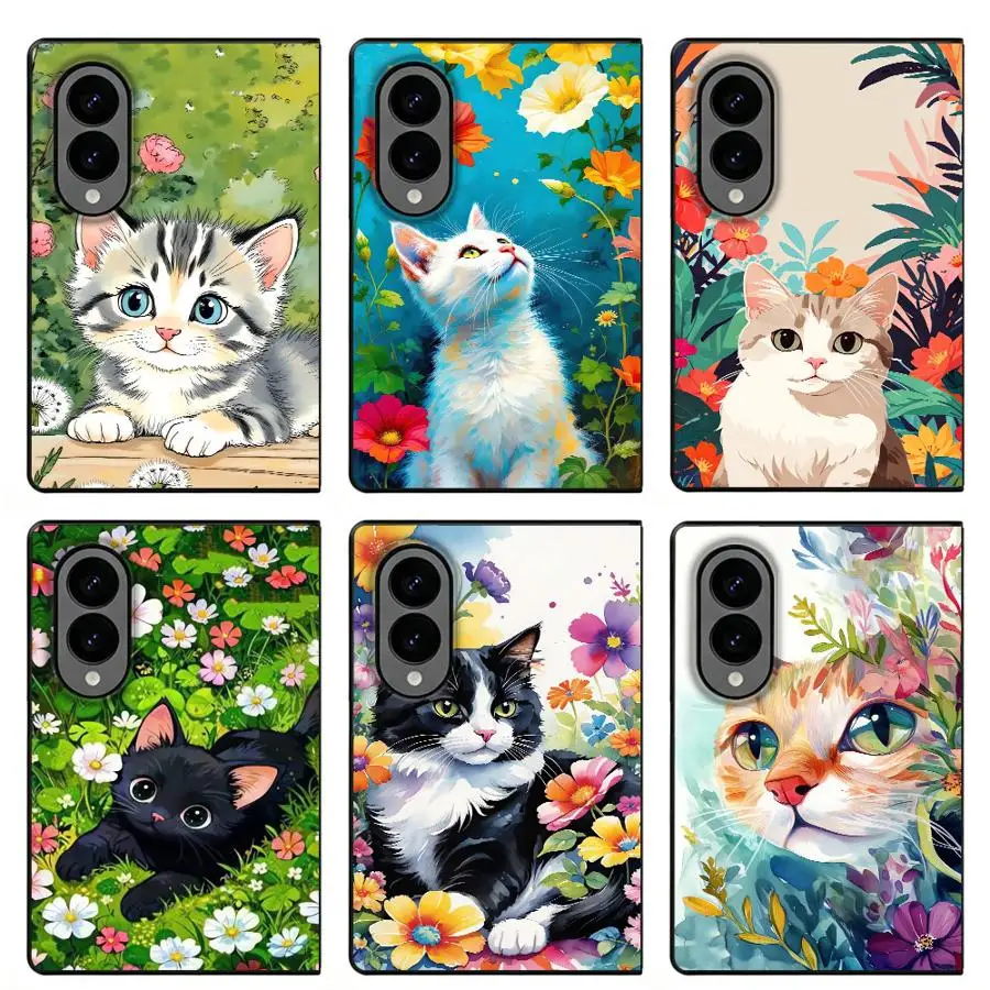 Lovely Kitten Cat Meow Phone Capa Case for Samsung Galaxy ZFold8 Z Fold8 Wide ZFold Wide Z Fold 8