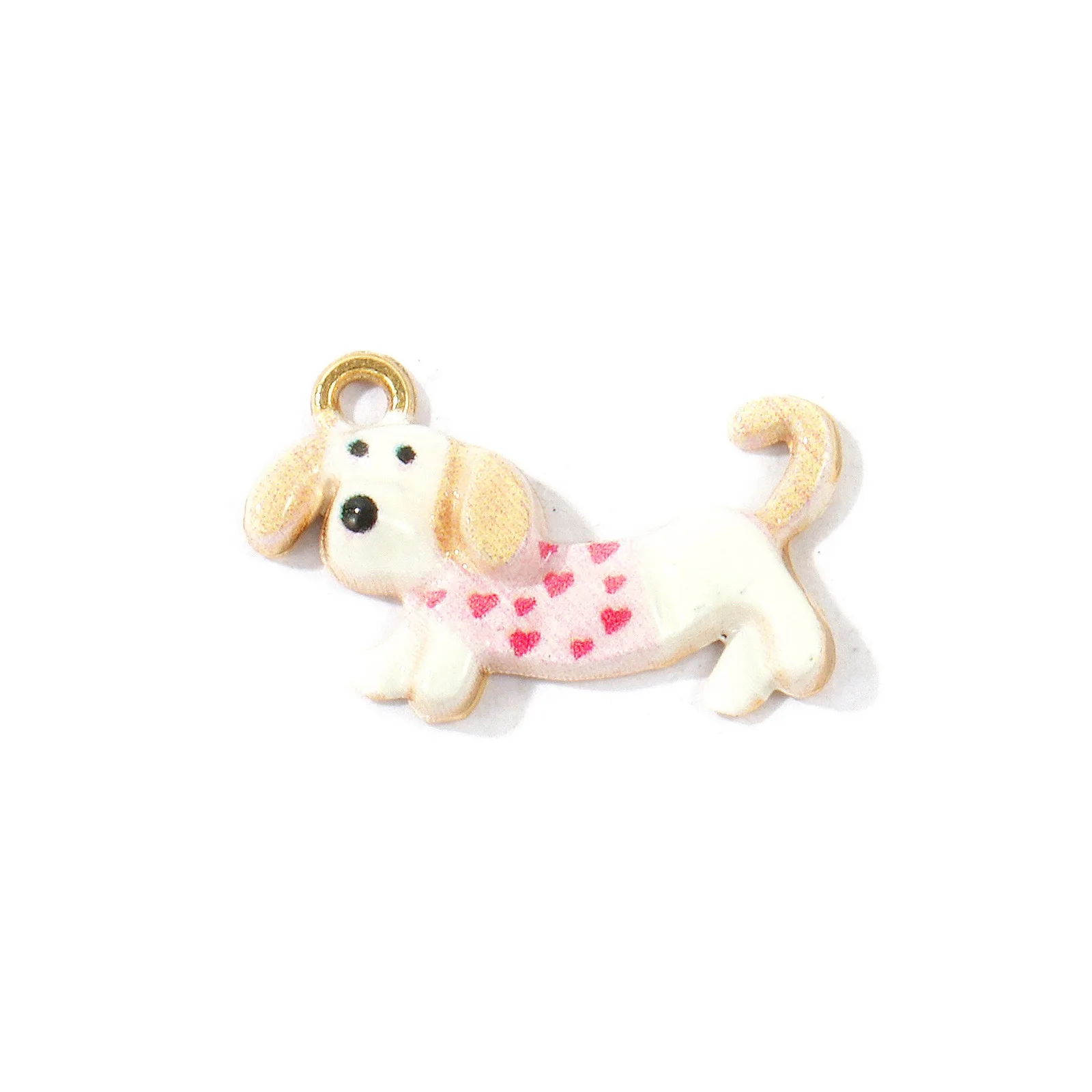10 Stück Niedliche Cartoon-Hund-Tier-Motive Anhänger, Vergoldet, Mehrfarbige Emaille-Anhänger für Frauen, DIY Halskette Ohrringe Schmuck Geschenk – Detail 1
