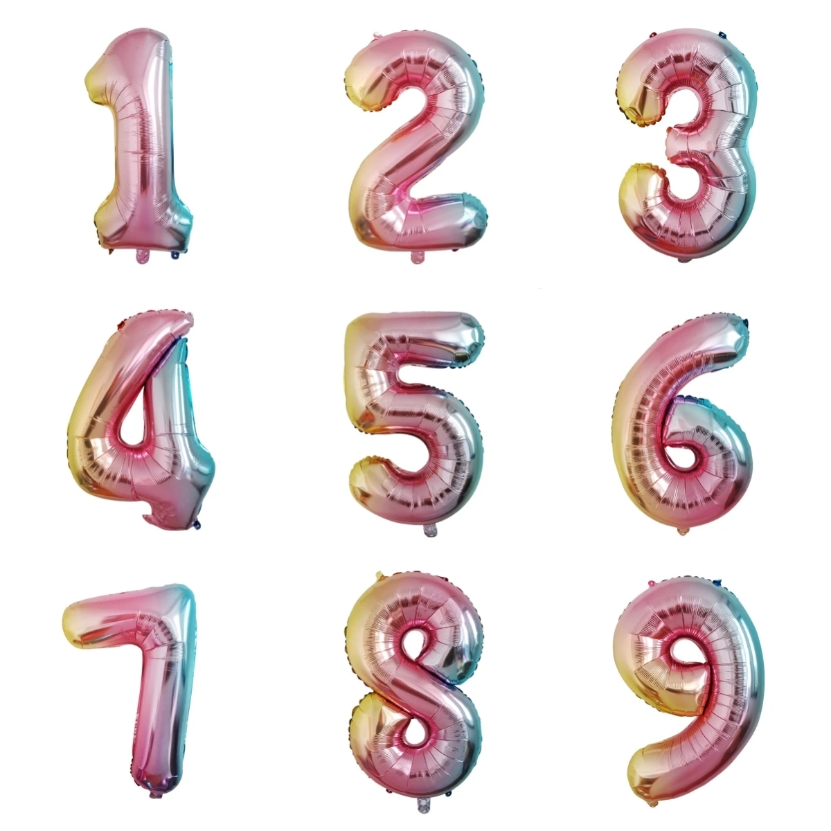 

32inch Rainbow Gradient Number Foil Balloon 1-9 for Kids Birthday Party Decor Baby Shower Bridal Shower More Options Avaliable