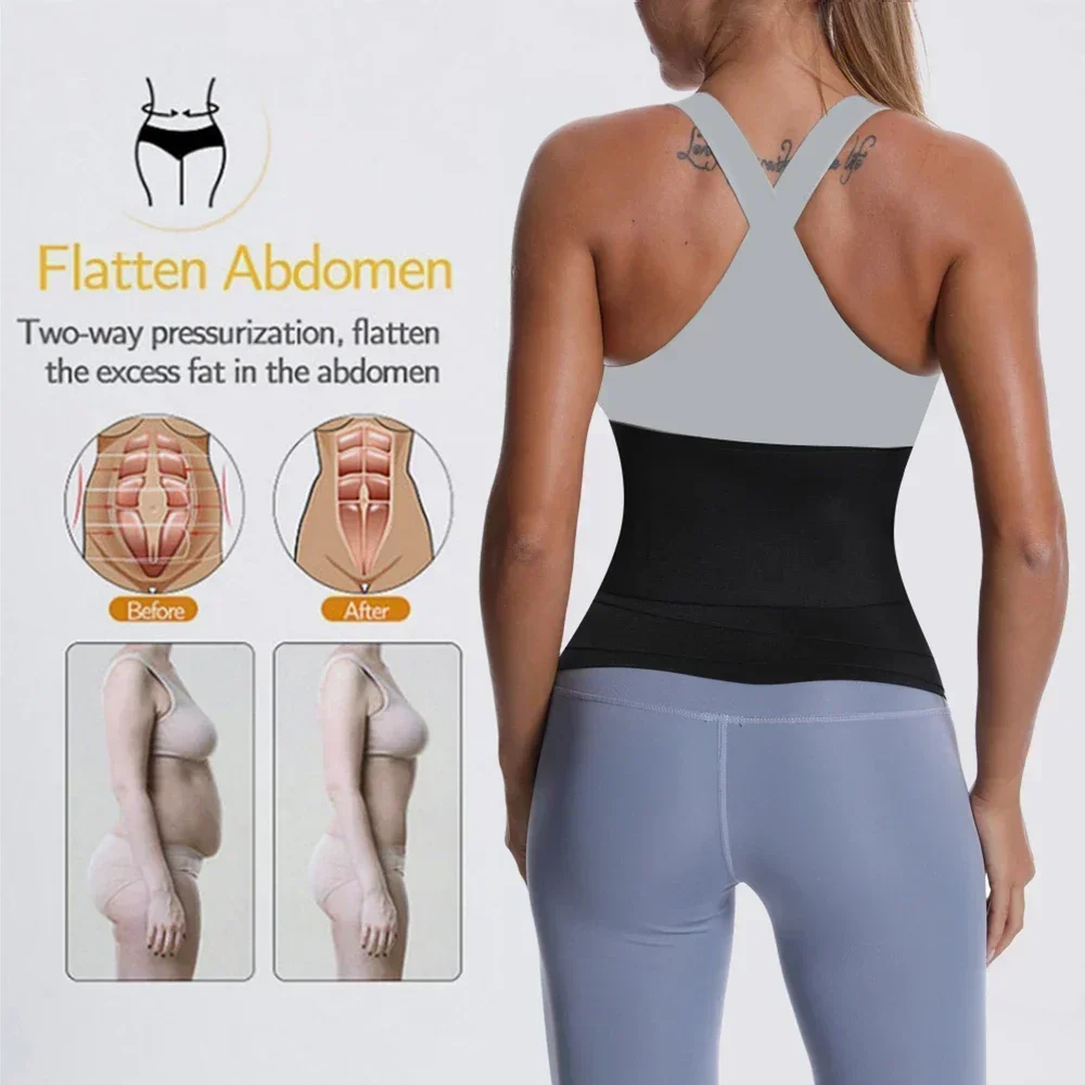 1/2 Piezas Faja Reductora y Moldeadora de Cintura para Mujer, Moldeador Corporal, Cinturón Postparto para Aplanar el Vientre, Corsé