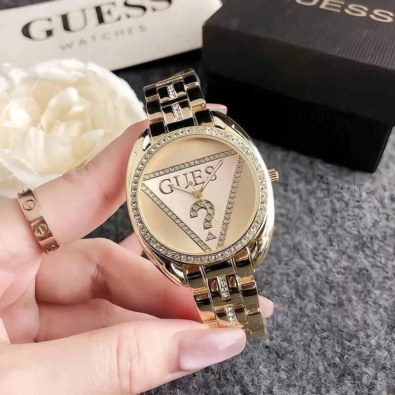 2025New Fashionable Temperament Metal Strap Inlaid Diamond Watch Women's Steel Strap Waterproof Watch Women's Watch Quartz Watch