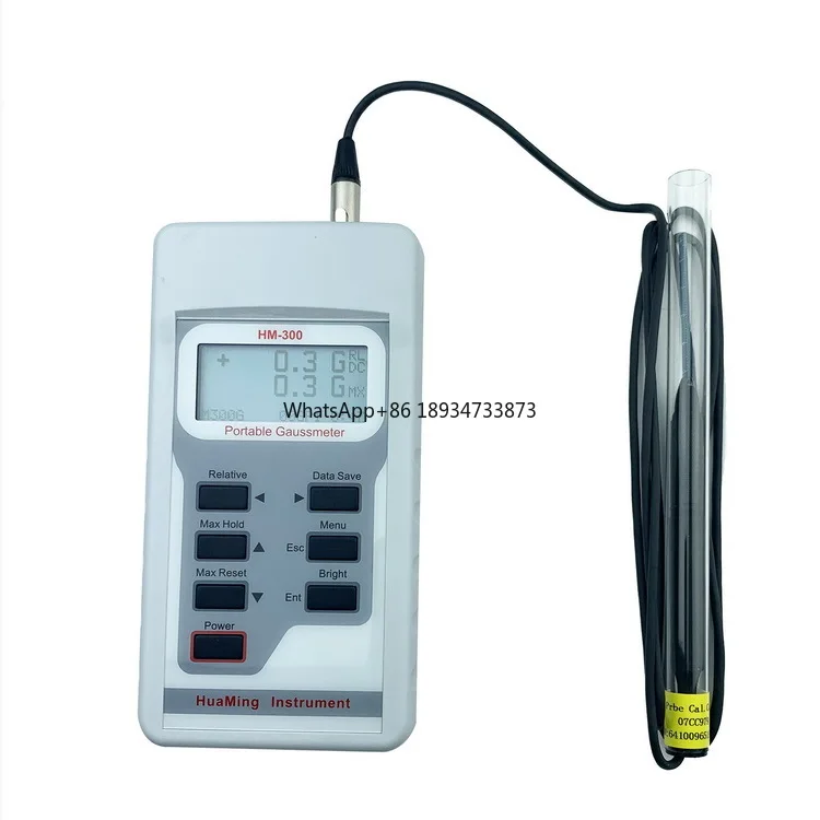 

Huaming HM-300 portable gauss meter multi-units magnetic for magnetic-field measurement