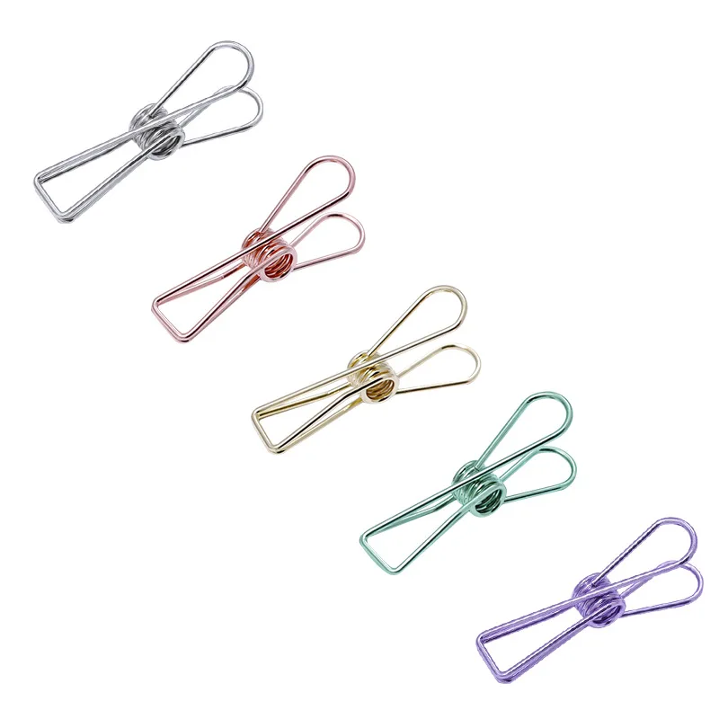 5Pcs Cute Kawaii Photo Decorative Metal Quality Binder Paper Clips Desk Office Accessories School Supplies Gold Black Rose