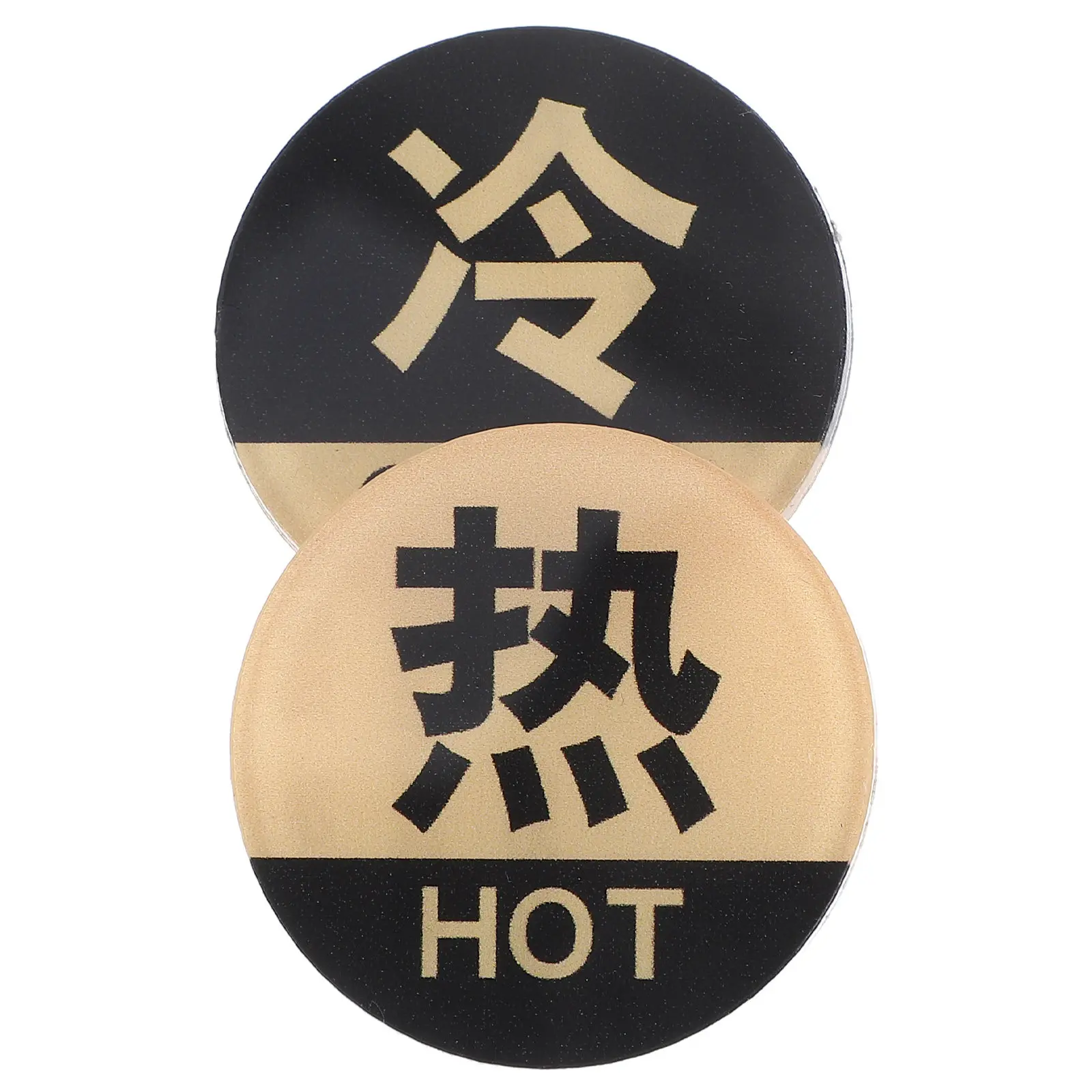 2Pcs Hot and Cold Faucet Sign Stickers Acrylic Self Adhesive Thermal Indicator Labels Bathroom Sink Washroom Decor Safety