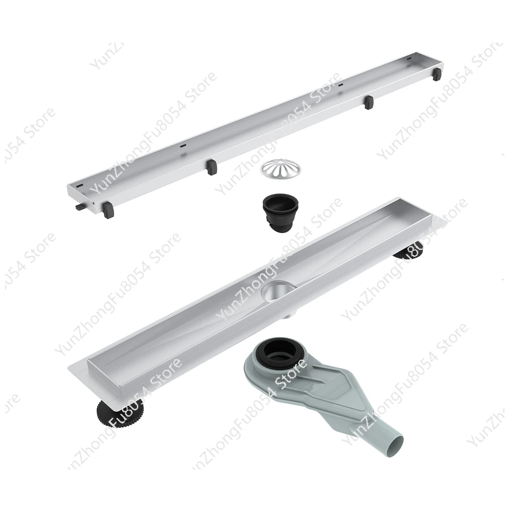 2 في 1 304 استنزاف دش من الفولاذ المقاوم للصدأ مع استنزاف أرضي طويل المطلي لإدراج بلاط الحمام #2