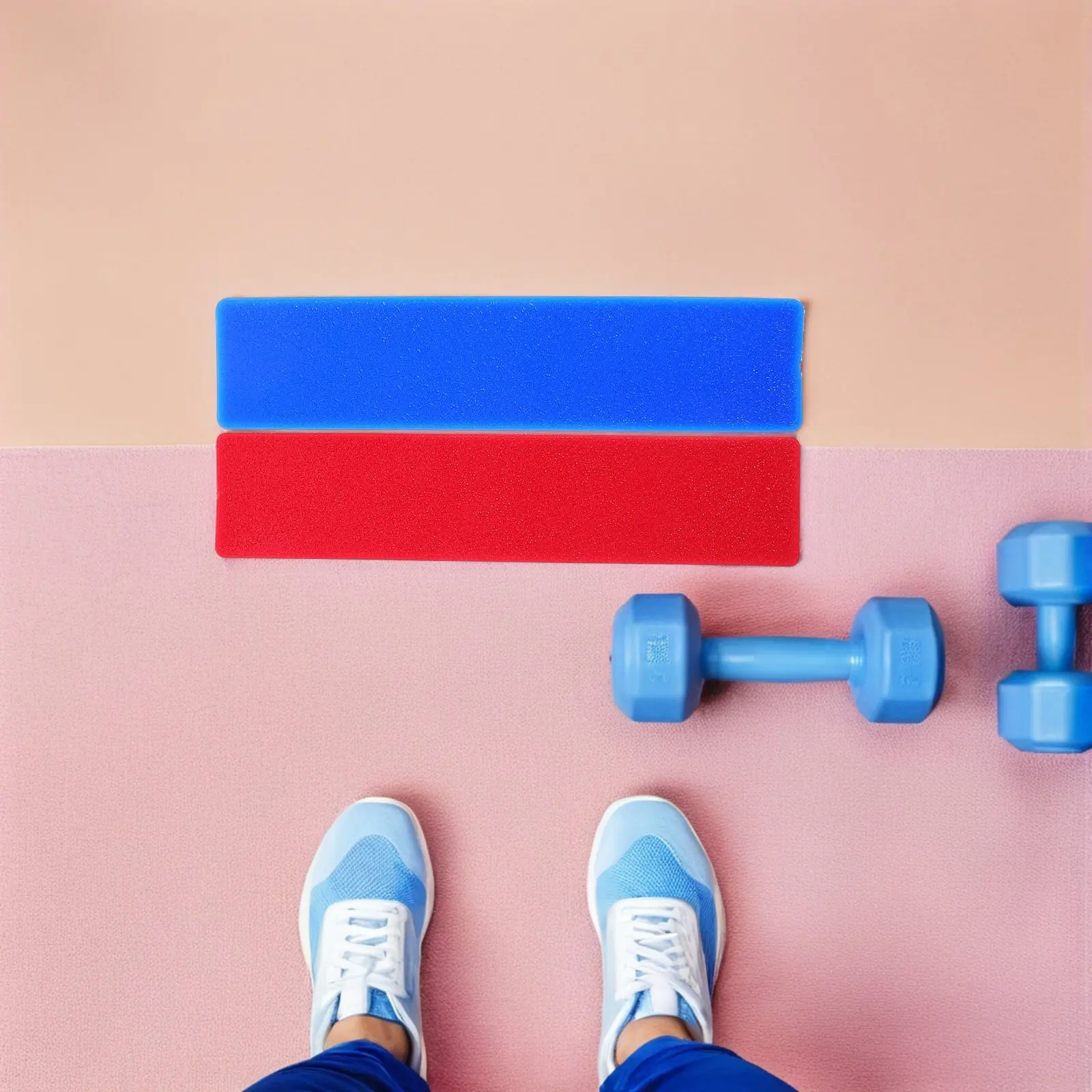 

4Pcs Tennis Court Line Markers Set PVC Ground Court Marker Sticker for Indoor Outdoor Sports Training Anti-Skid High Visibility