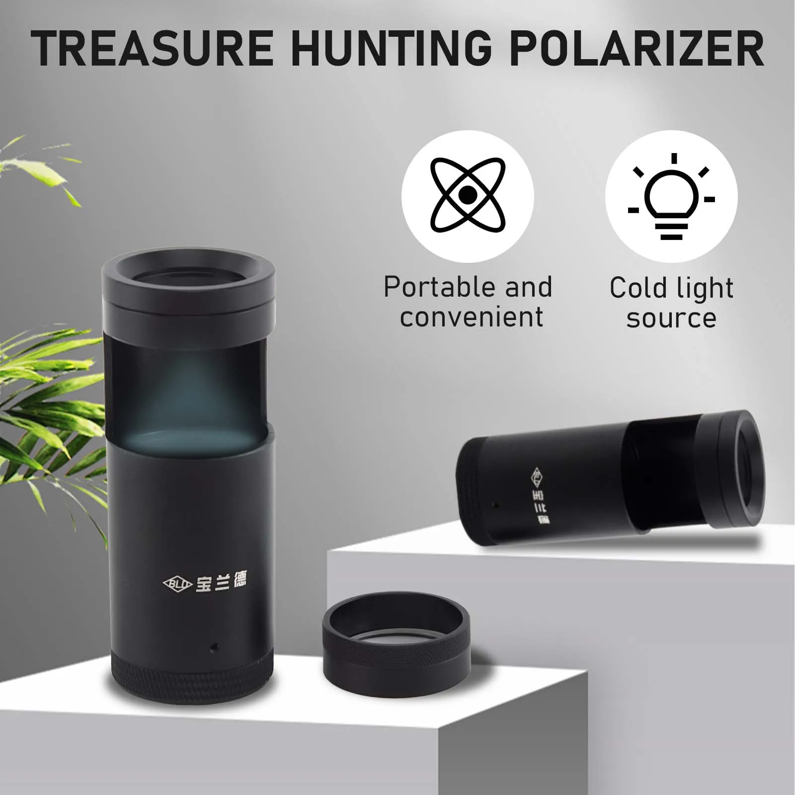 Professional Handheld Optics Darkfield Loupe LED Polariscope with Flashlight Loupe Magnifier Jeweler Gemologist Gemstone Tester