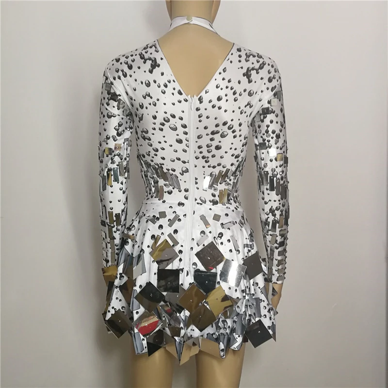 Mini abito in cristallo con paillettes glitterate da donna, festa di compleanno, sera, celebrazione, abito corto, bar, club, ballerino, cantante, spettacolo teatrale