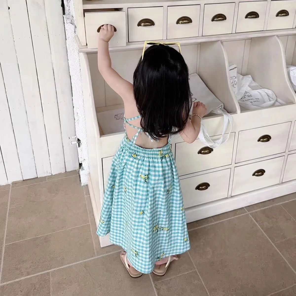 Girls Summer Dress Girls Baby Summer Dress Korean Version Backless Childrens Summer Style Childrens Clothing Long Skirt