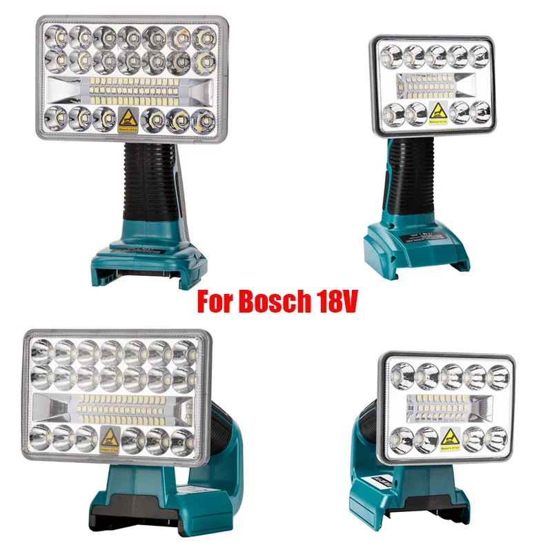 Imagem -02 - Portátil Camping Trabalho Luz com Usb Iluminação Exterior e Interior Lâmpada Led para Bosch Bateria de Lítio 18v Bat618 Bat609g Novo