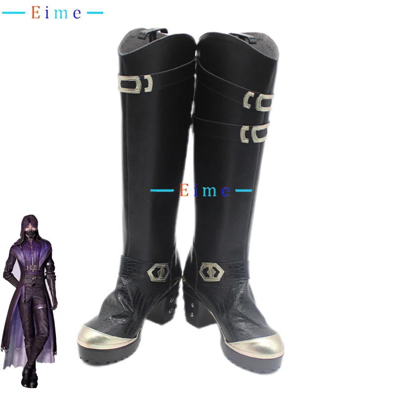 Rafayel Cosplay Shoes Love and Deepspace Cosplay High Heels Black Boots Game Cospay Halloween PU Leather Shoes Custom Made
