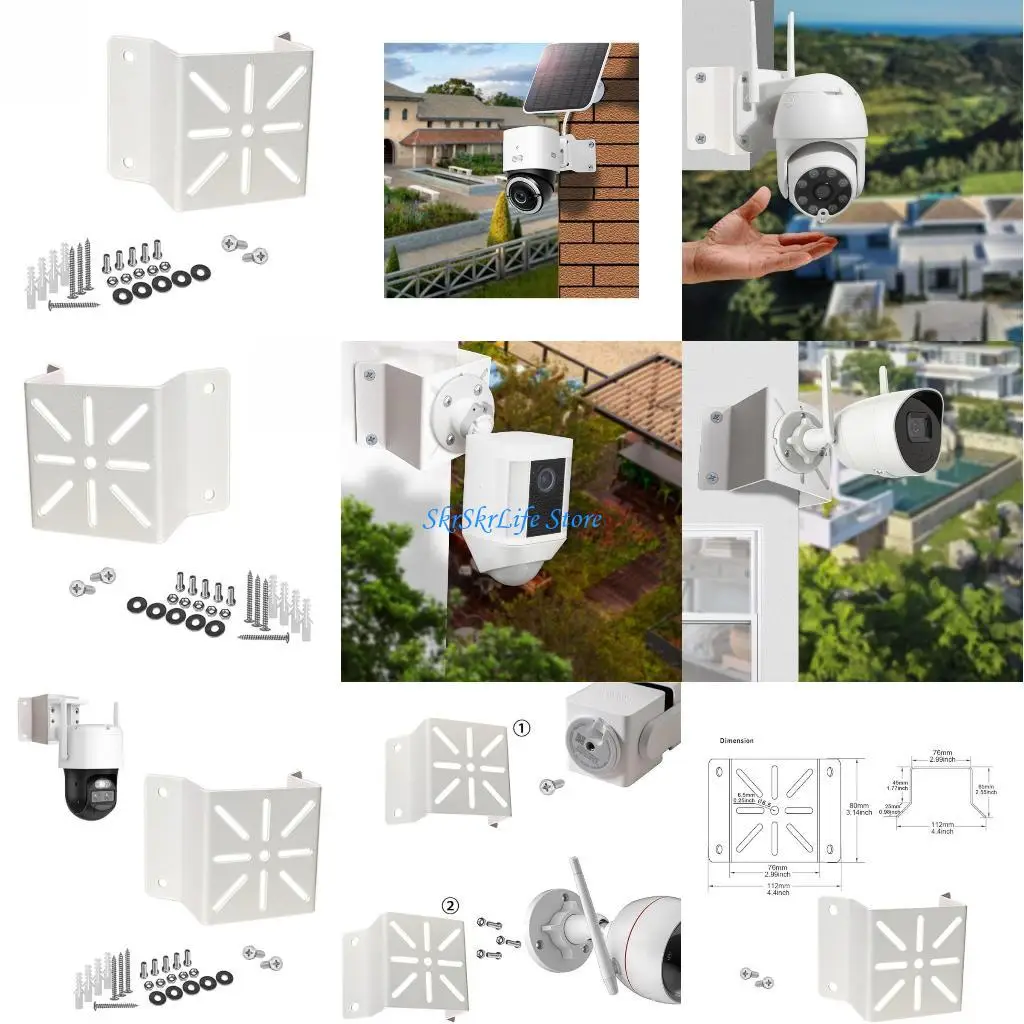 

E65E CCTV Camera Bracket with Screw Wall Mount Bracket Outdoor Corner Bracket