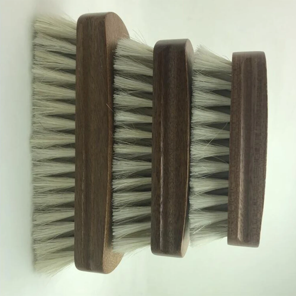 

Premium Shoes Cleaning Brush Durable Horse Hair Polishing Effective Angle Lightweight Portable Storage Dedusting Wooden H