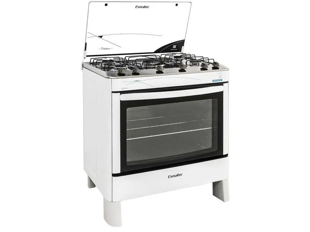 Esmaltec-موقد أبيض العقيق ، Bivolt ، 5 موقد