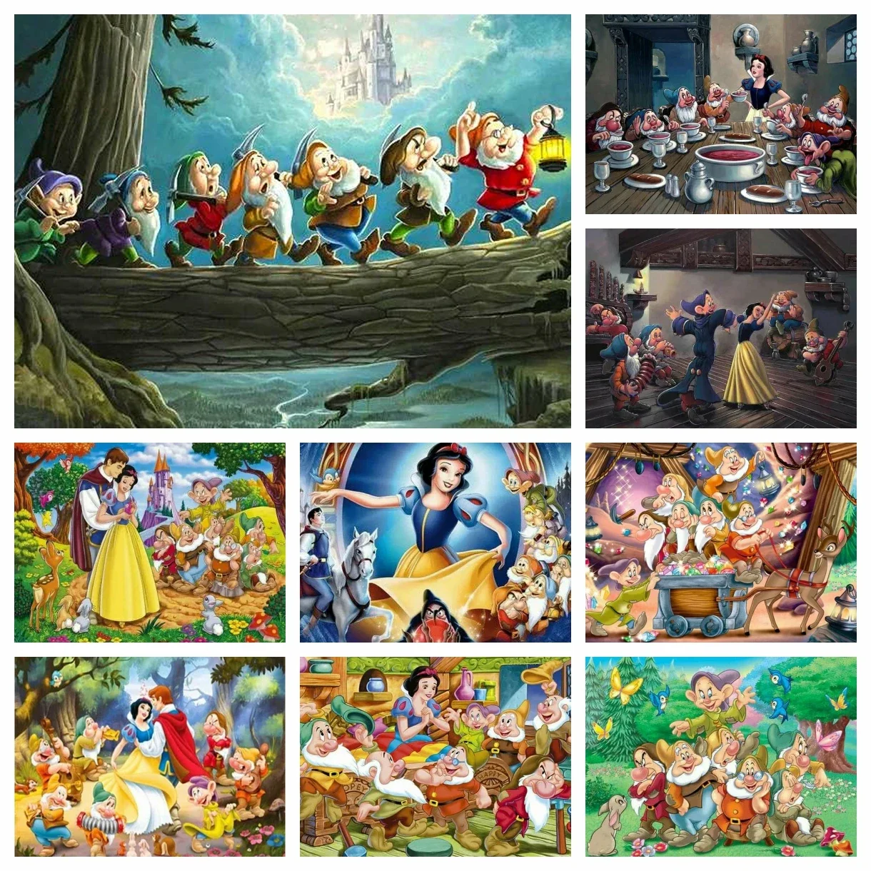 

Disney DIY алмазный художественный набор для рисования Белоснежка принцесса вышивка ювелирные изделия мозаика вышивка крестиком домашний декор детский подарок ремесла