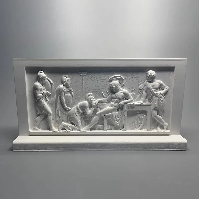 Danish Museum Replicated Figure Sculpture Plane Relief Art Plaster Decoration Stereographic Prints Modern Desktop Ornament