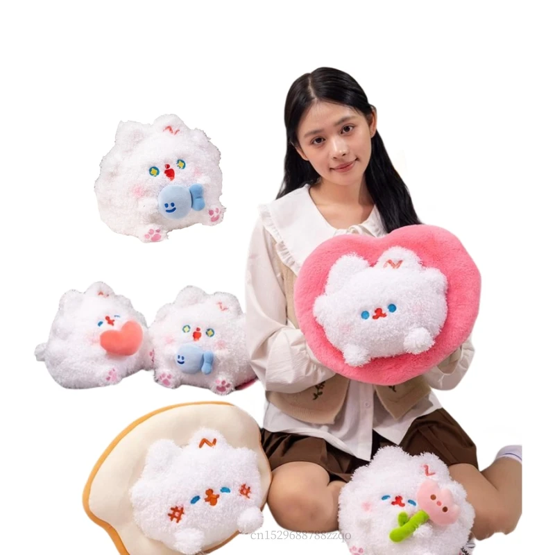 New Kawaii Stuffed Plush Animals Lie Down  Sit Cat Super Soft Dolls Cartoon Funny Throw Pillow Toys Baby Birthday Gifts Decor