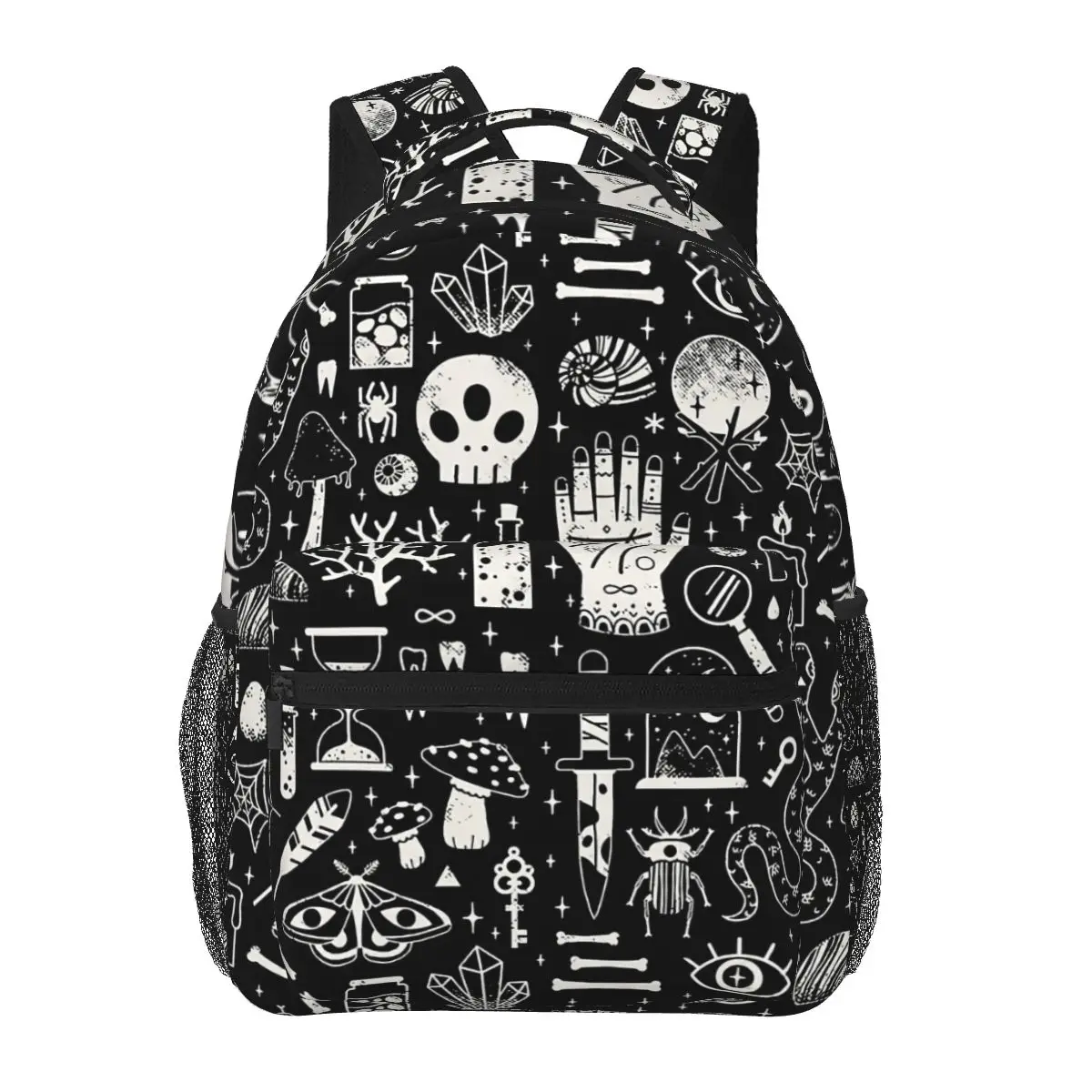 

Curiosities, Bone Black Backpack for Girls Boys Travel RucksackBackpacks for Teenage school bag