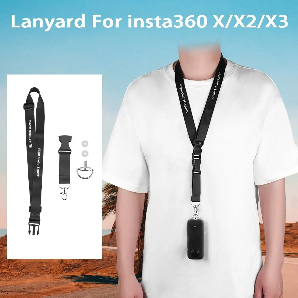 Aksesori Aksi Tali Leher Antihilang Tali Dada Lanyard Dapat Disesuaikan untuk Inst360 X3/X2/X