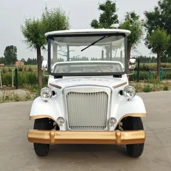 New High Quality 5/8/11/14 Passenger Retro Electric Vintage Car Adult Sightseeing Classic Golf Cart Made in China