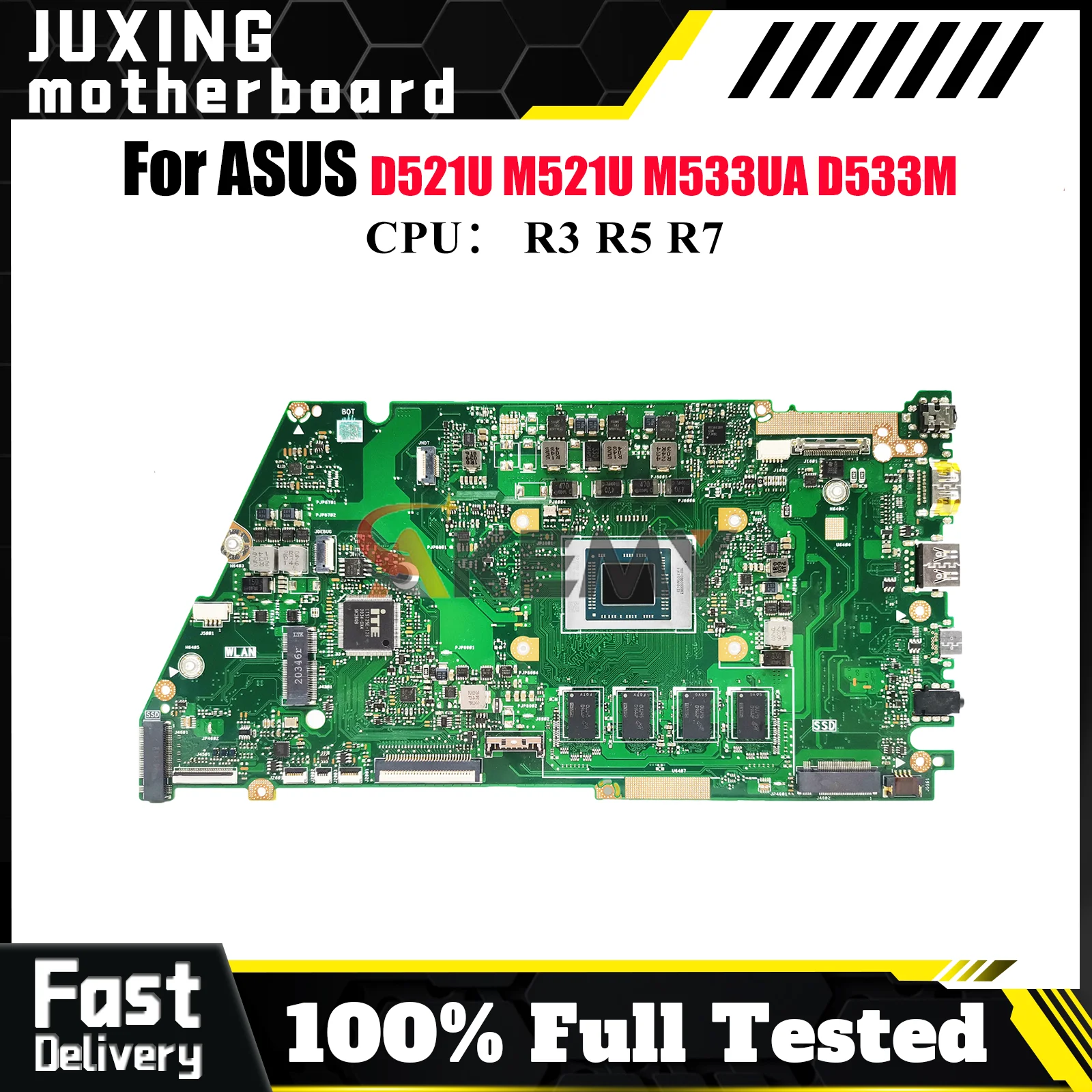 

X521UA Материнская плата для ноутбука ASUS VivoBook M533UA X521U X521UAY X521UA D521U M521U D533M Материнская плата для ноутбука с процессором R3 R5 R7