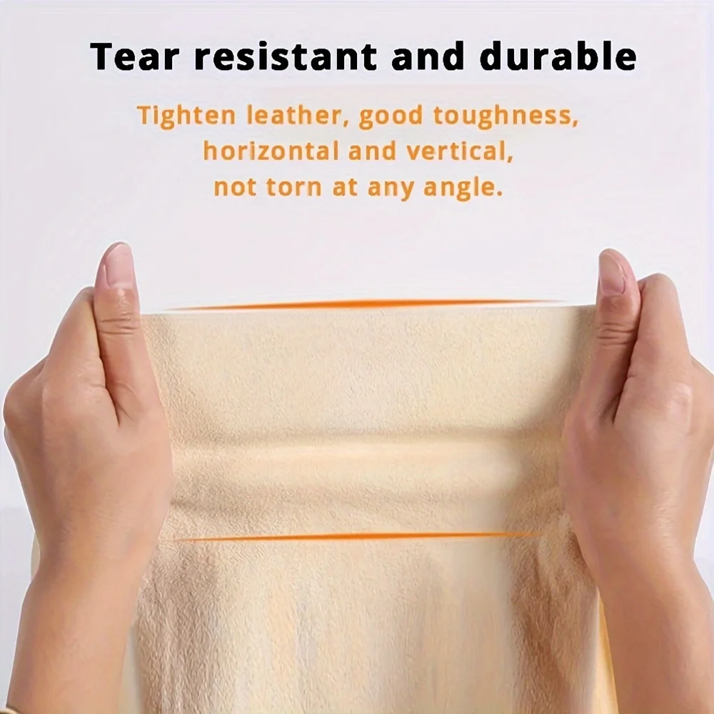 40x60CM Natural Deerskin Leather Clean Cloth Car Washing Care Quick Dry Cleaning Towel Super Absorbent Glass Drying Rags image 6