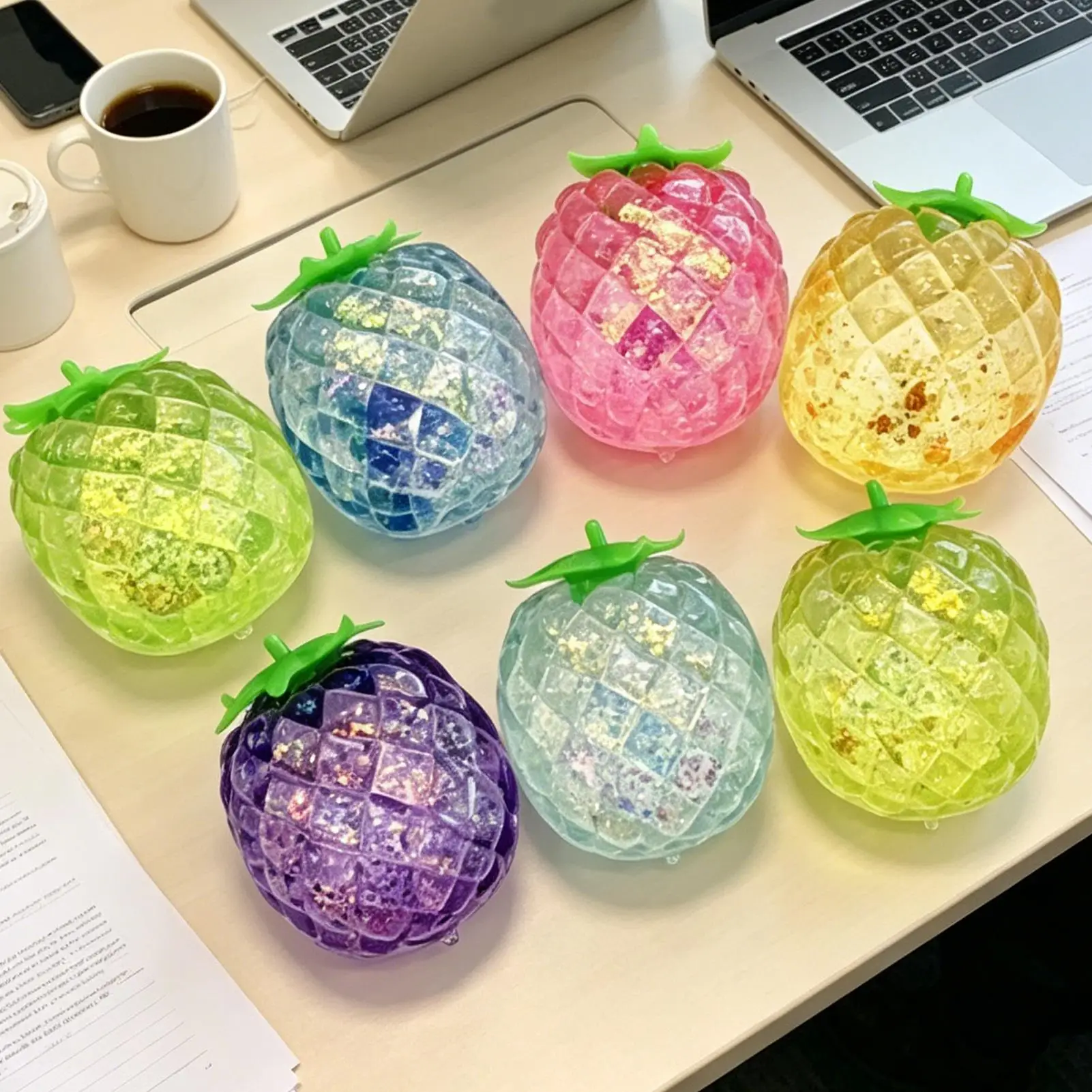 mini-bola-anti-estresse-de-abacaxi-brinquedo-sensorial-de-subida-lenta-brinquedo-anti-estresse-de-abacaxi-para-adultos-adolescentes-trabalho-estudo-escritorio-em-casa
