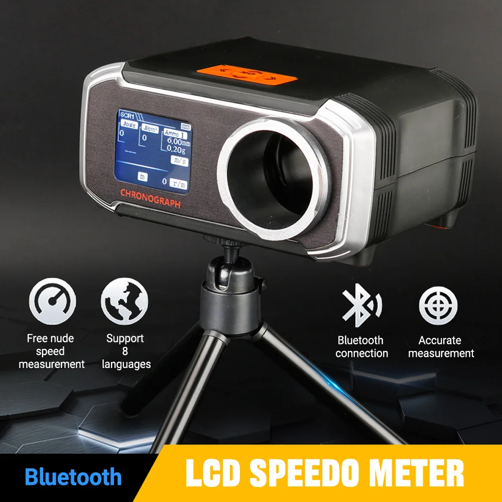 Medidor de Velocidad Compatible con Bluetooth, Cronógrafo, Pantalla LCD, Instrumentos de Medición de Velocidad, Medidor de Velocidad para Arco y Flecha