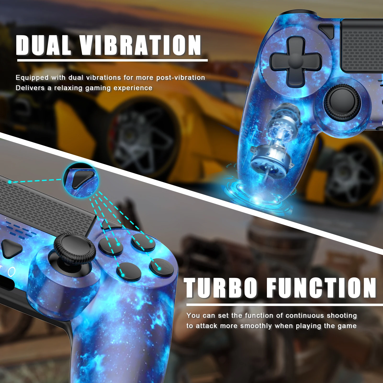 Blue Universe For PS4 Bluetooth Gamepad for IOS/Android/Windows/MAC Console PC Controller Remote Game Controle Joystick