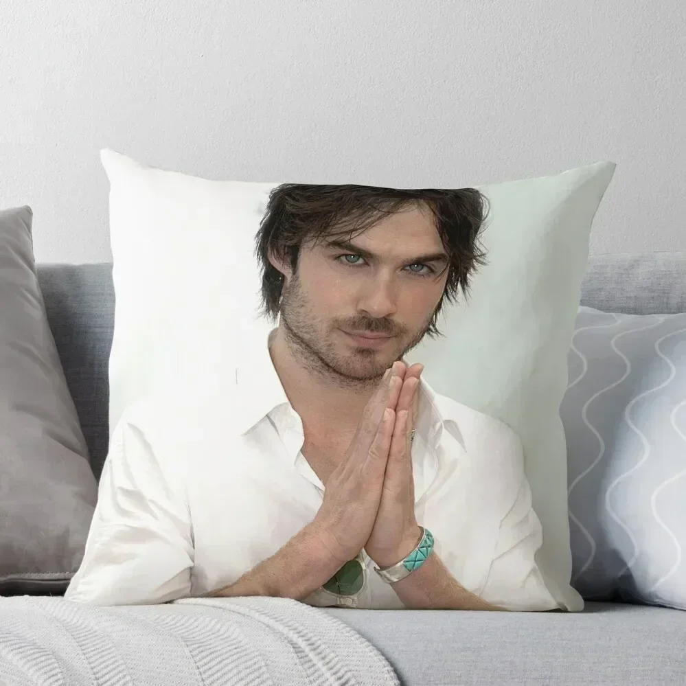Ian Somerhalder Damon Salvatore Throw Pillow Luxury Living Room Decorative Cushions Cushions For Decorative Sofa pillow