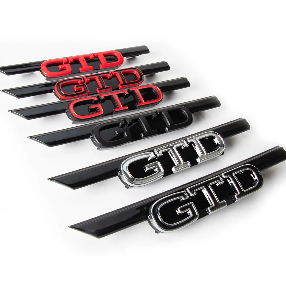 1Pcs 3D Car Front Grille GTI GTD Logo Badge Auto Styling Front Hood Emblem Replacement Accessories For Volkswagen VW Golf 8 MK 8