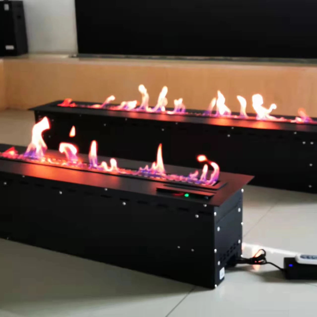 Heaters Rectangular Portable Ethanol Fireplace Bioethanol Tabletop Fi for Villa Use 1500mm OEM/ODM Hot Sale