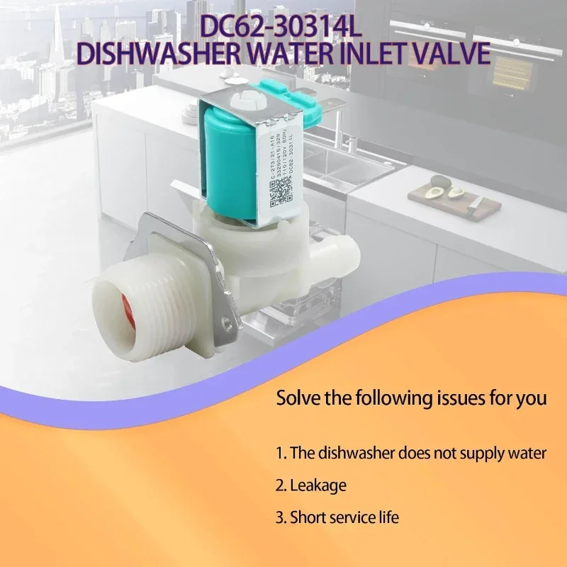 

DC62-30314L Dishwasher Water Inlet Valve Replace Compatible samsung Dishwasher Water Valve PAP5582579 PS4209101