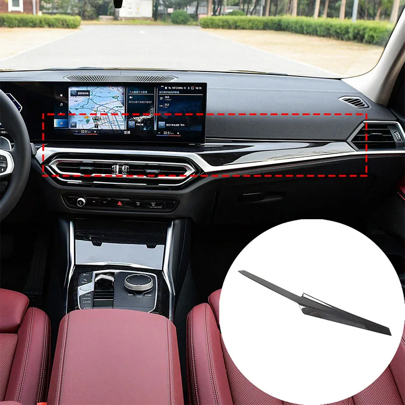

Для BMW 3 серии/i3/4 серии/i4 23-24 накладки центрального управления, накладки на приборную панель, узор из углеродного волокна ABS, 1 шт.