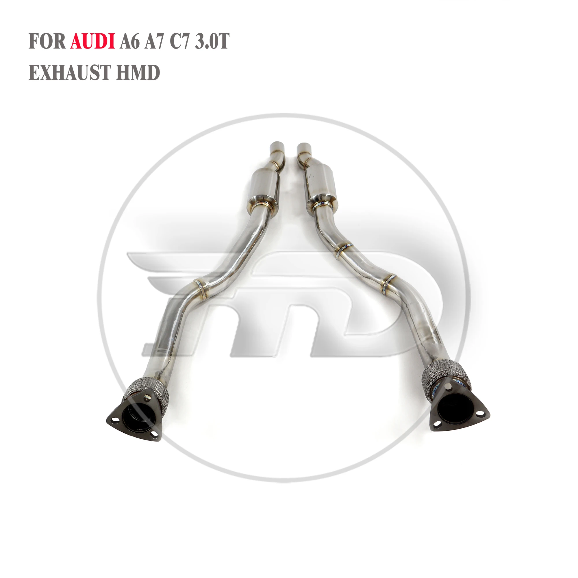 

HMD Middle Pipe for Audi A6 A7 C7 3.0T Exhaust System Stainless Steel Performance Resonant Tube Racing Tube