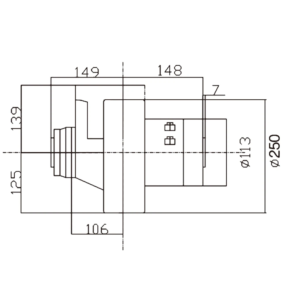 Caminhão de paletes elétrico 0,75KW DC 250*80mm Unidade de roda horizontal Conjunto de motor DC