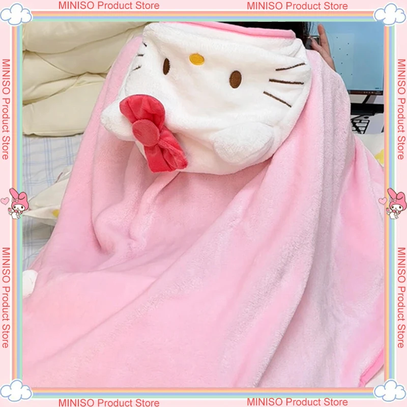 

Одеяло для офисного сна Hello Kitty, летнее милое одеяло, портативное одеяло для рабочей станции, одеяло с кондиционером, шаль, одеяло на Хэллоуин