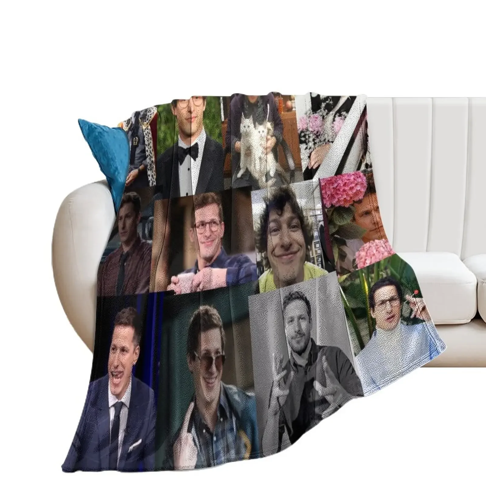 

Andy Samberg (jake peralta) pic collage Throw Blanket Luxury St Winter beds Blankets