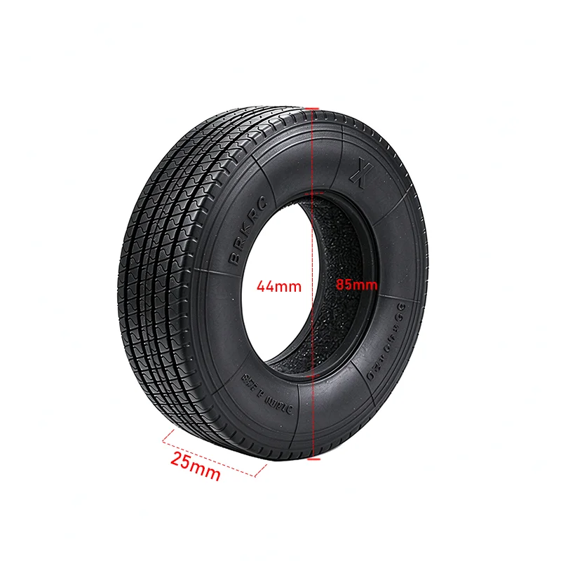 2PCS 22/25mm Wide Tape Rubber Tire for 1/14 Tamiya RC Truck for SCANIA 770S 56368 R620 for VOLVO ACTROS AROCS wheel Rim Car