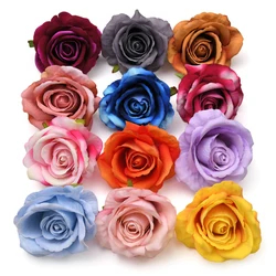 20pcs/10cm High Quality Flannel Rose Artificial Silk Flower Heads DIY Birthday Party Wedding Decoration Wreath Scrapbooking