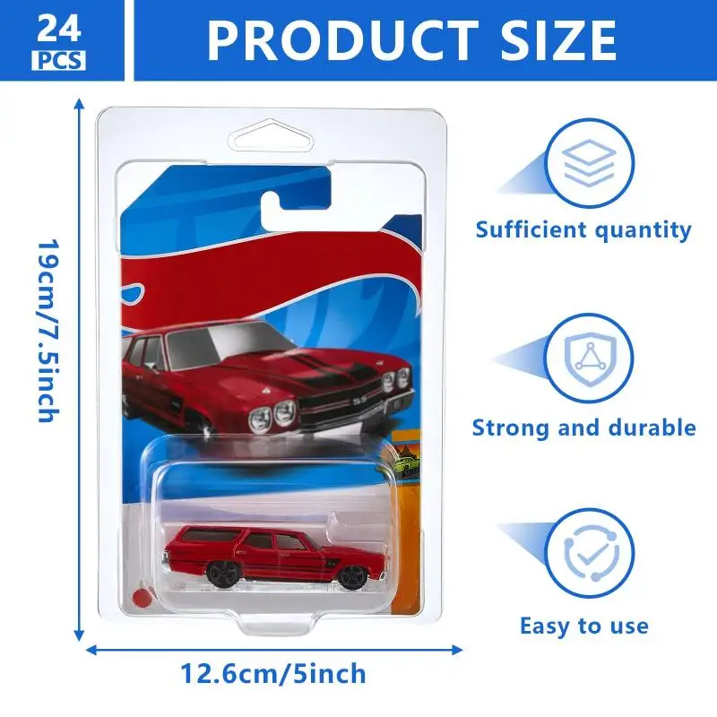 1Pcs Protector Packs Compatible with Hot Wheels Model Car Clamshell Cases Plastic Car Display Protective Case Clear Pack Covers