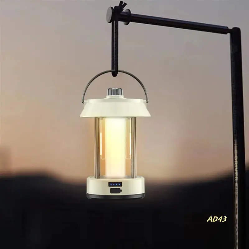 

Portable Camping Lantern USB Rechargeable LED Camp Light Withatmosphere Lighting