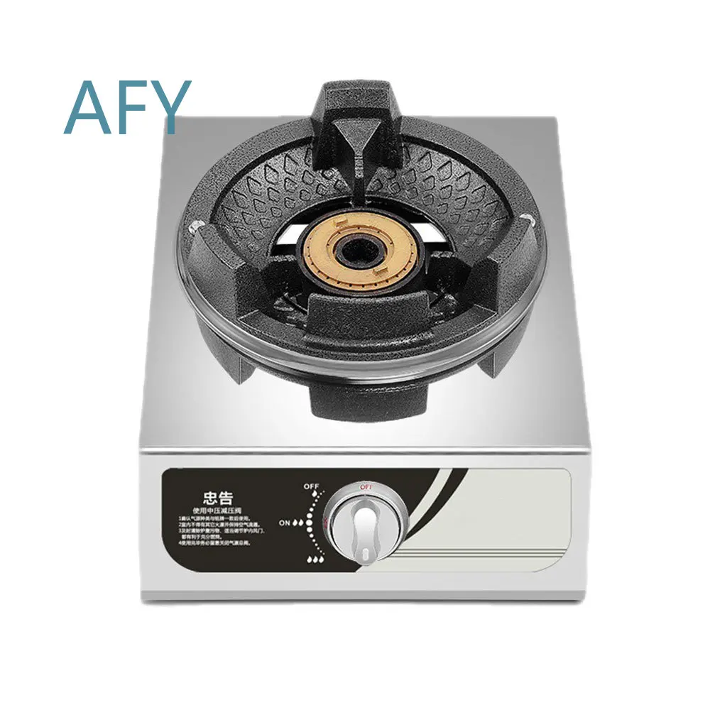 Single Burner Gas Cooktop for Kitchen Household Use Liquefied Petroleum Gas Stove Portable Hob Fire Cooker for Cooking